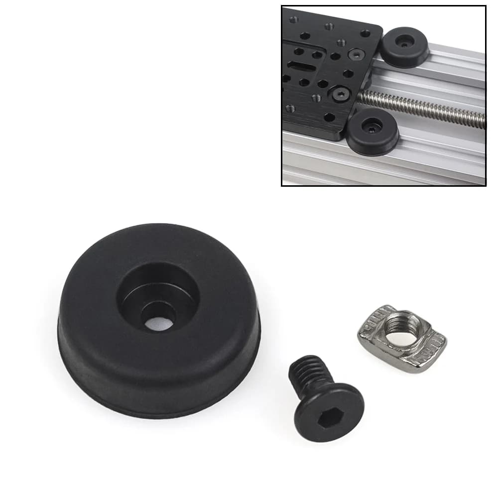 50 pcs Durable Rubber End Stop Conjunction Anti-vibration Grounding Mat Rubber Feet for V-Slot Aluminum Profile 3D Printer Parts