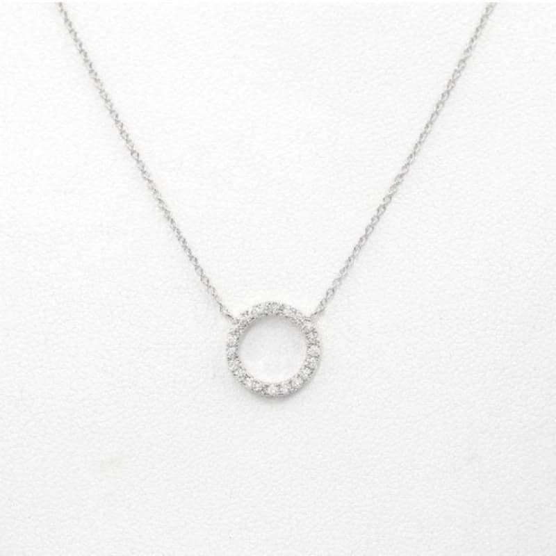 Collana con Pendente a Cerchio in Cristallo Elegante e di Tendenza, Accessori di Lusso per Matrimoni con Zirconi Cubici Dorati, Gioielli alla Moda per Donne