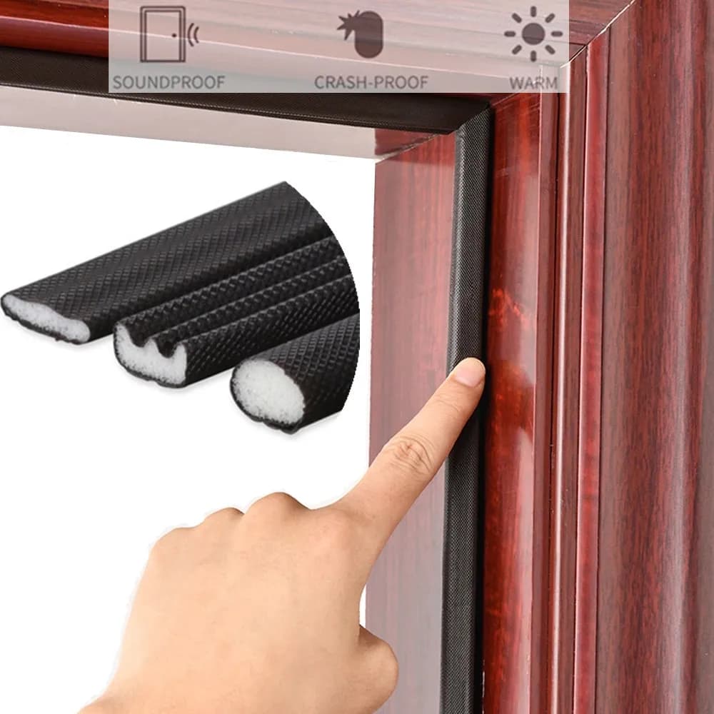 5M Auto Adesivo Porta Finestra Striscia di Tenuta In Schiuma Insonorizzata Guarnizione Meteo Stripping burlete puerta gap Filler Finestra Hardware