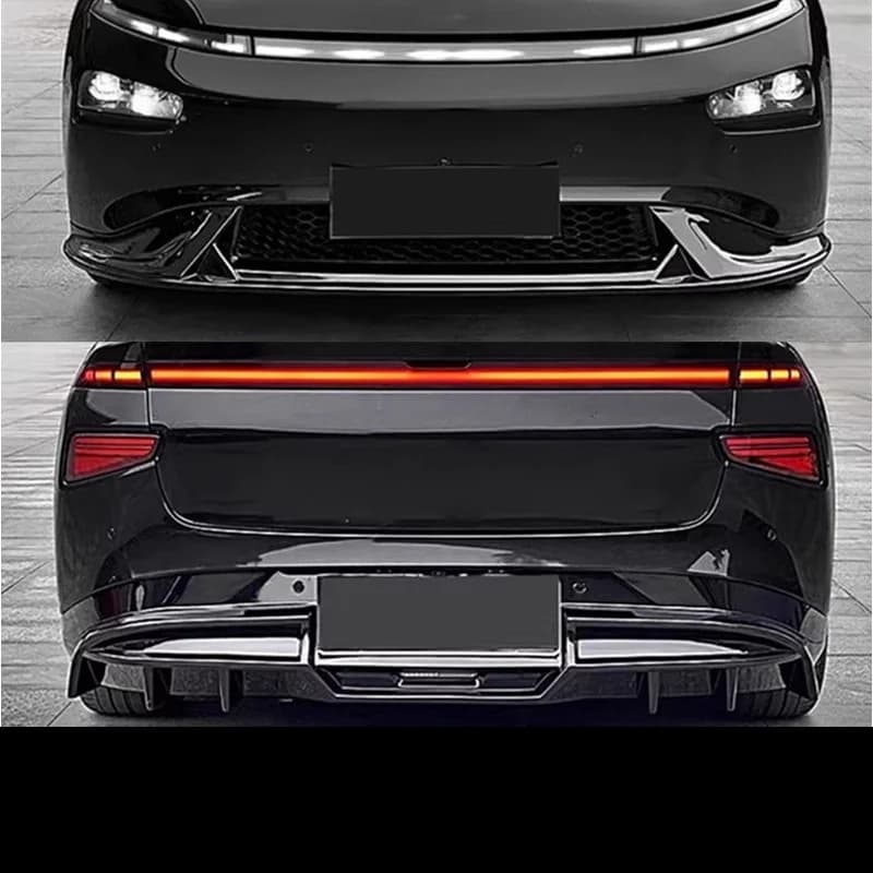 Body kit Front lip Rear Lip Side skirt for XPENG P7 2020-2023 Modified Gloss Black Car Surround