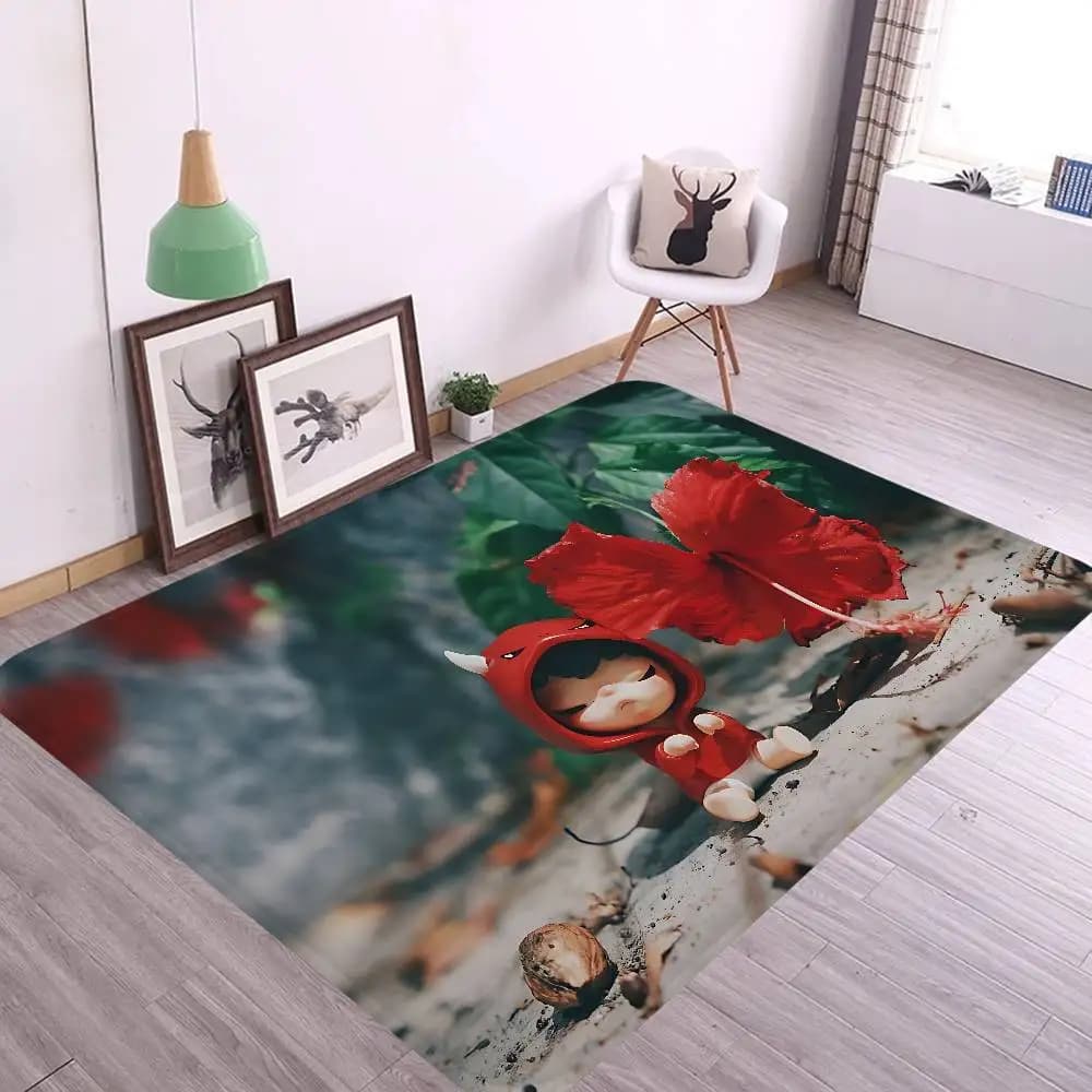 Cartoon H-HIRONOS Cartoon Entry Door Mat, Nordic Style, For Bedroom, Living Room, Balcony, Anti-slip, Modern Home Decoration