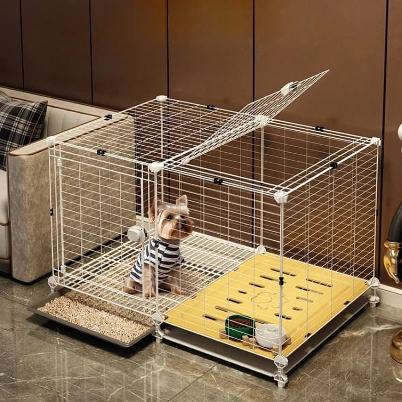 Cestino per cani convertibile con vassoio rimovibile: box e cuccia interna per cani di piccola taglia/media, vasino per addestramento per animali domestici