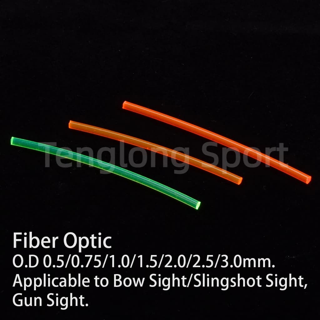 3 pz 10 cm Fibra Ottica per Tiro Con Arco Recurvo Arco Sostituzione Spilli 1.5/2.0/2.5/3.0mm Rosso Arancione Verde Colore