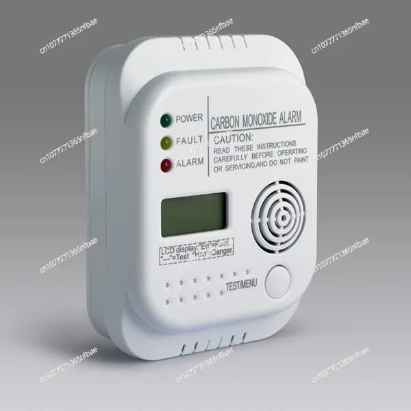 Allarme Portatile per Monossido di Carbonio con Promemoria Batteria Scarica, Rilevatore di Perdite di CO, Dispositivo di Protezione Domestica