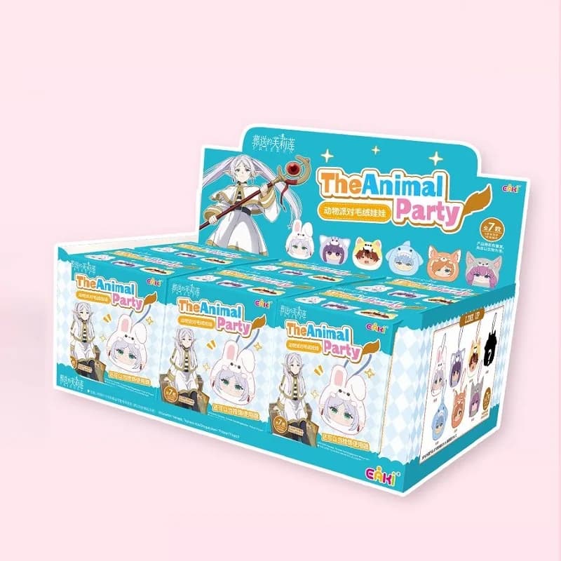 Consegna veloce Anime Frieren: Beyond Journey's End Animal Party Peluche Doll Blind Box Zaino Portachiavi Ciondolo decorativo