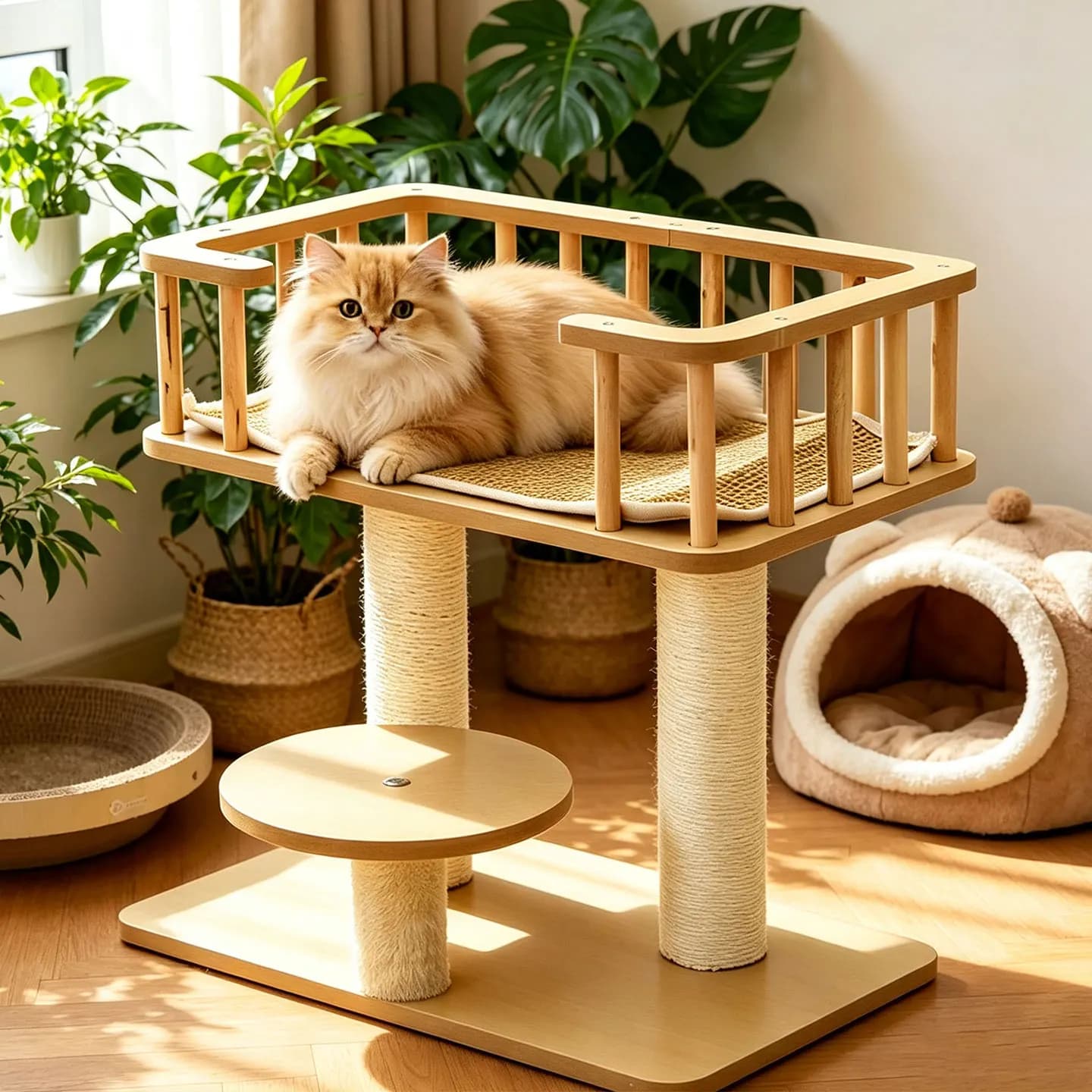 Luxury Integrated Cat Tree With Space Capsule Wear‑Resistant Sisal Post Large Scratcher For Fat Indoor Cats