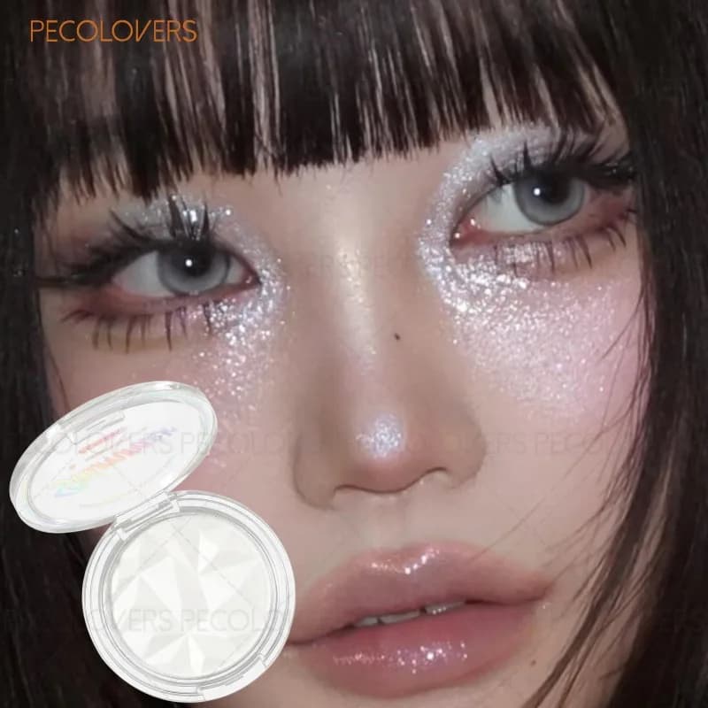 1PC Face Highlighter Palette, Eye Highlighter, White Silver and Champagne Colors, Suitable for A Variety of Makeup Looks