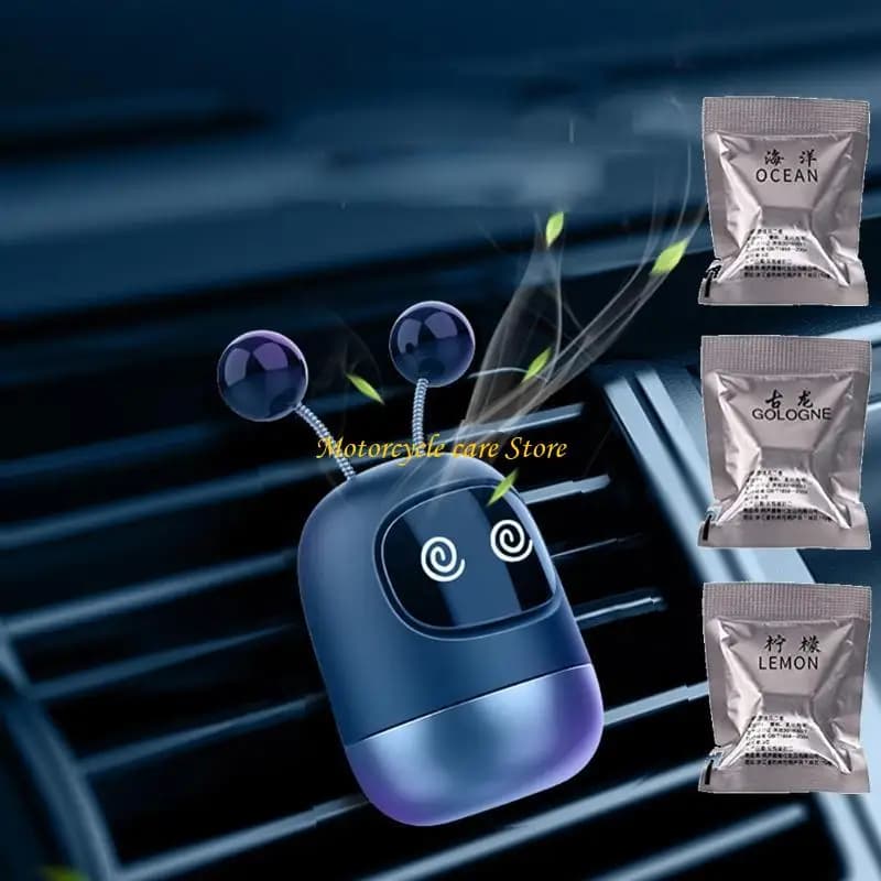 U75f Auto Air Outlet Fragrance Paste Clip Cartoon Robot Aroma Diffuser