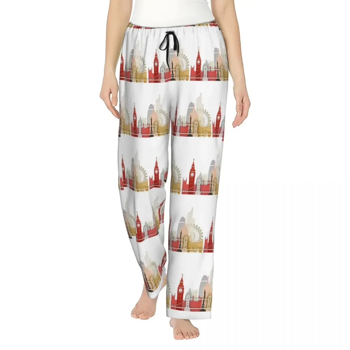 Custom London Women Pajama Pants Lounge Sleep Sleepwear Bottoms with Pockets