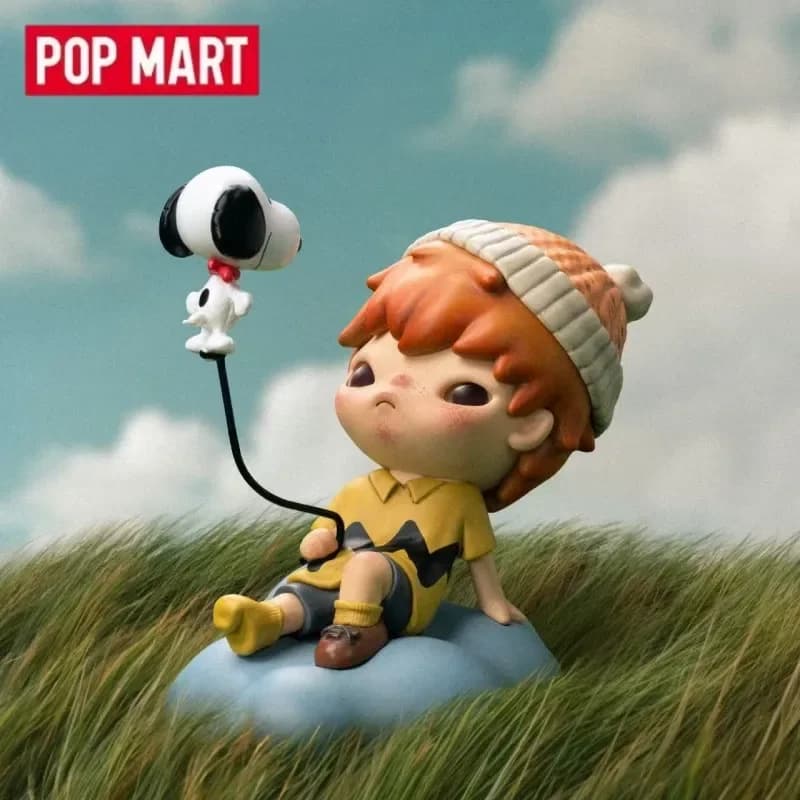 POP MART Hirono x SNOOPY Serie Scatola casuale Scatola cieca Giocattoli Scatola misteriosa Guess Bag Cute Anime Figure Collezione di ornamenti per il desktop