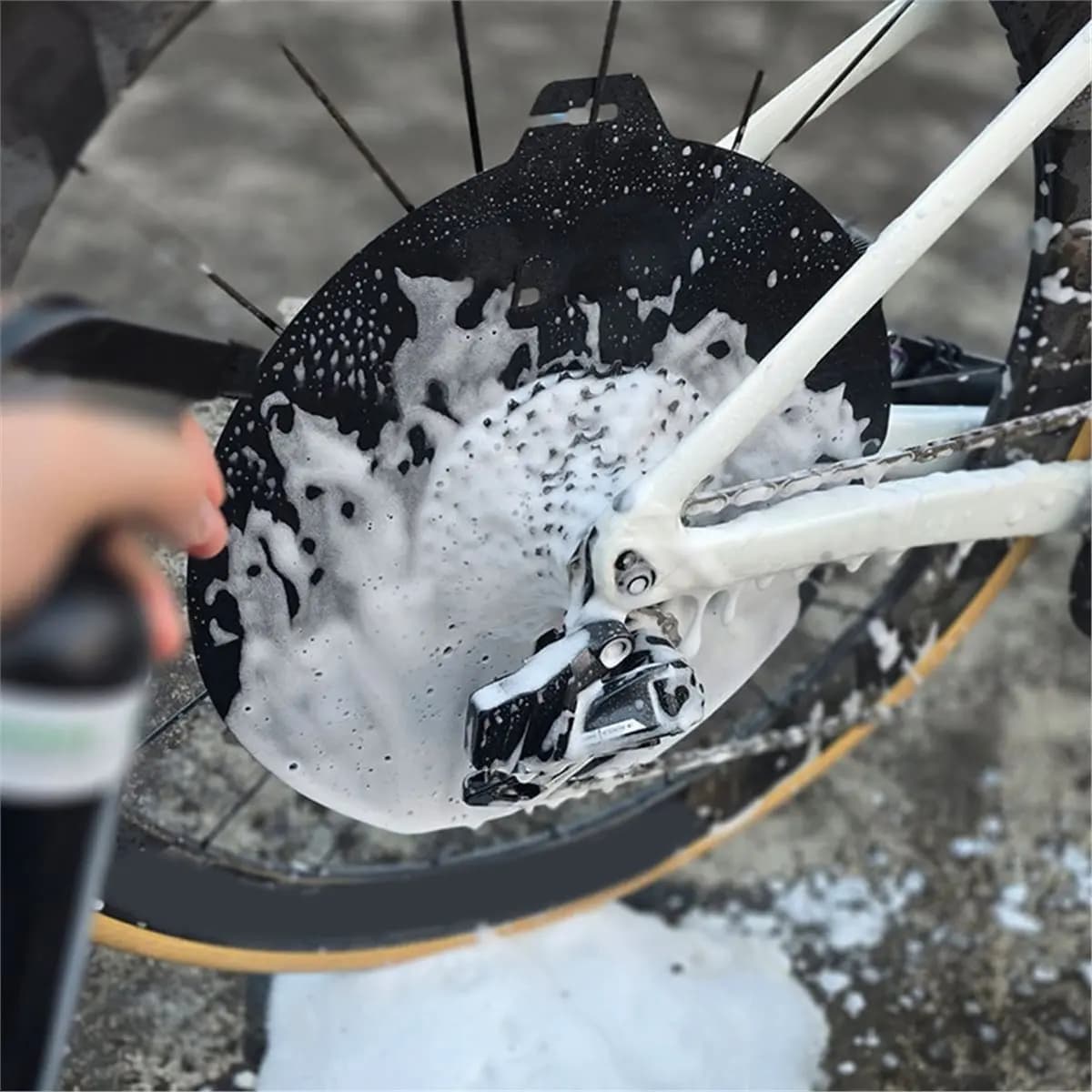 【~ New A94Z】Bicycle Motorcycle Washing Disc Brake Cleaning Protection Cover Anti Grime Guard Wheel Cover for Road Mountain Bike