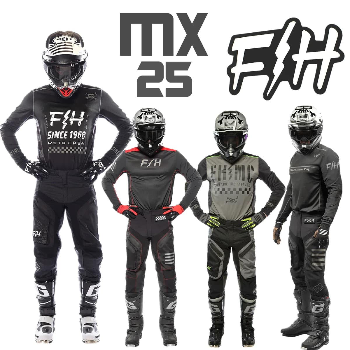 2023 FH Moto Suit Motocross Gear Set Off Road Jersey Set con tasca Dirt Bike Jersey e pantaloni MX Racing Clothing