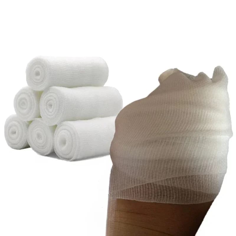 Nastro elastico in garza bianca Kit di pronto soccorso Forniture per nastro sportivo per medicazione per ferite 5 cm x 4,5 m 7,5 x 4,5 m 10 x 4,5 m Disponibile