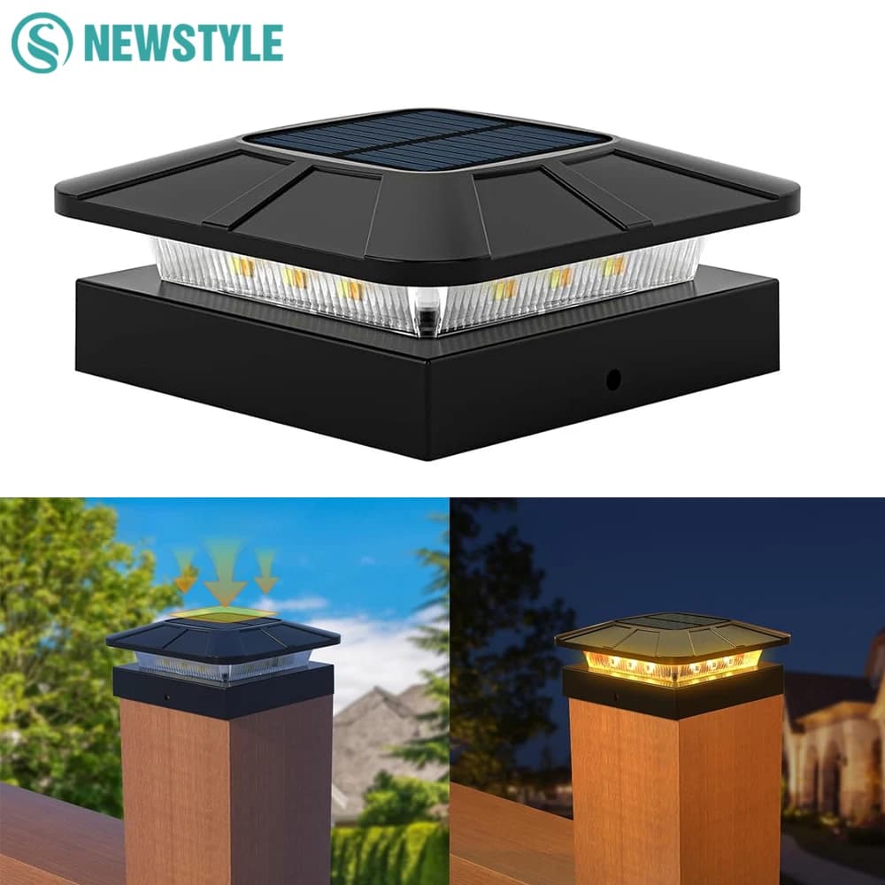 Outdoor Waterproof LED Bridge Lights With 2 Color Modes 4x4 Fence Light For Patio Garden Furniture