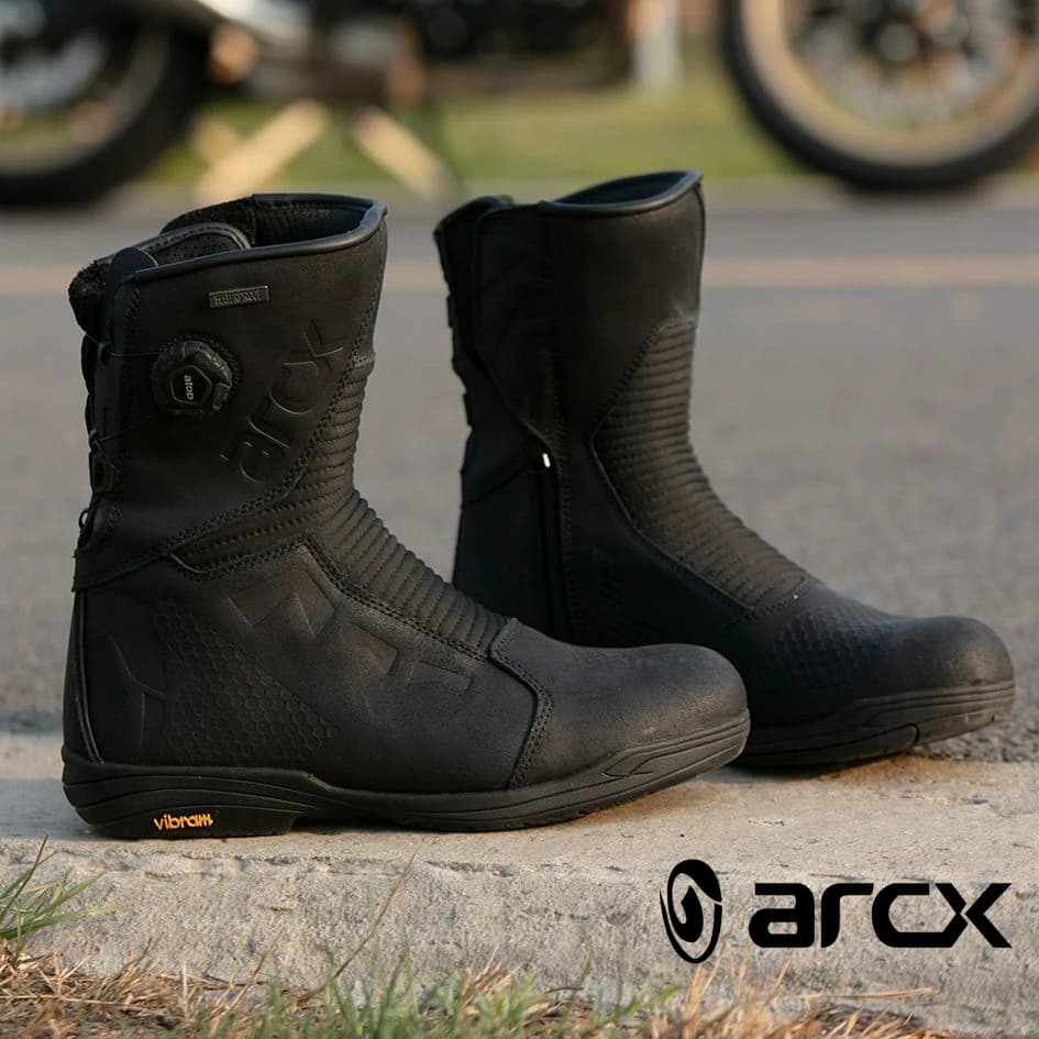 Stivali da Moto ARCX per Uomo, Impermeabili in Vera Pelle Bovina, Scarpe da Motocross Off-Road, Protezione per Caviglia