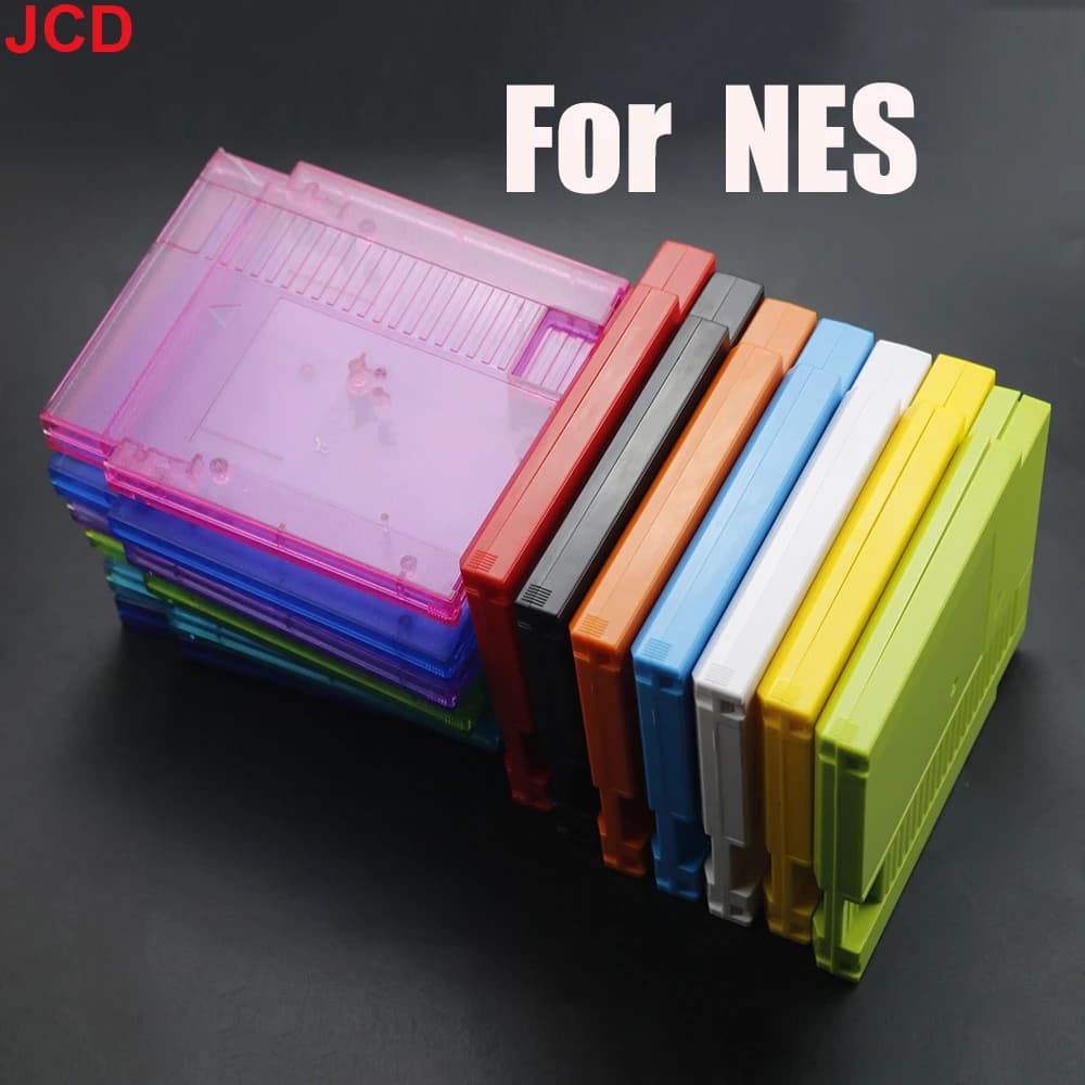 JCD 1pcs custodia in plastica rigida custodia a cartuccia per Console NES guscio di ricambio per scheda di gioco da 60pin a 72pin con 3 viti