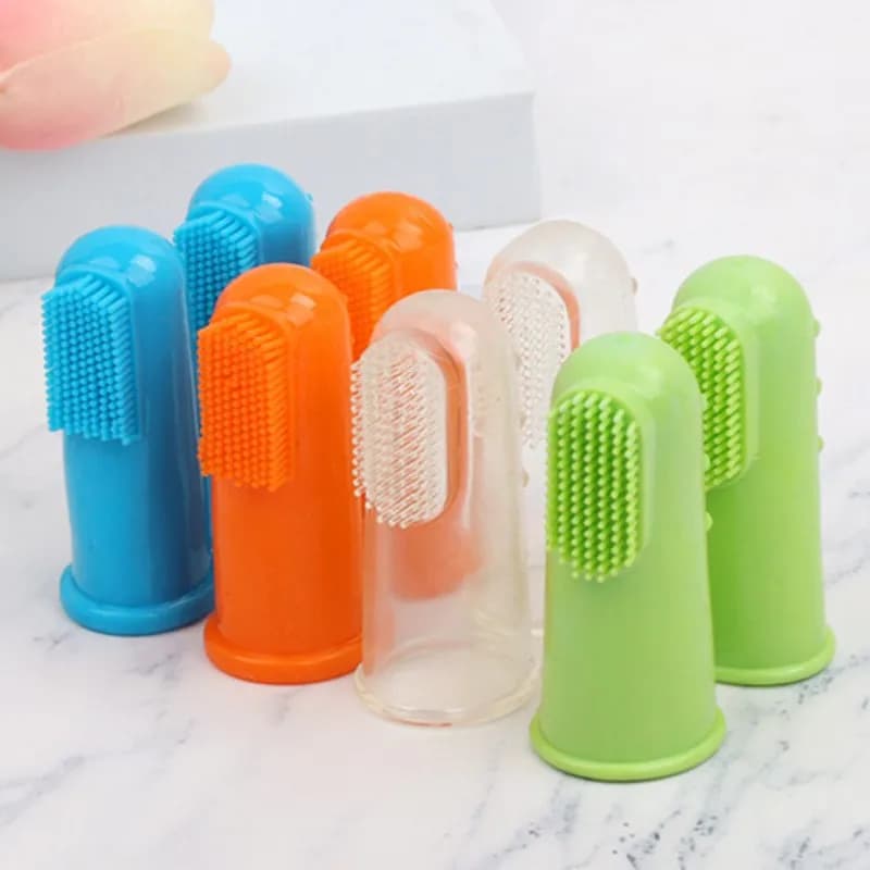 Spazzolino da denti per cani 2 pezzi Pulizia dei denti per cani Spazzolini morbidi per cani Massaggio pulito orale Set di spazzolini per gatti Toelettatura per animali domestici Prodotti per animali domestici