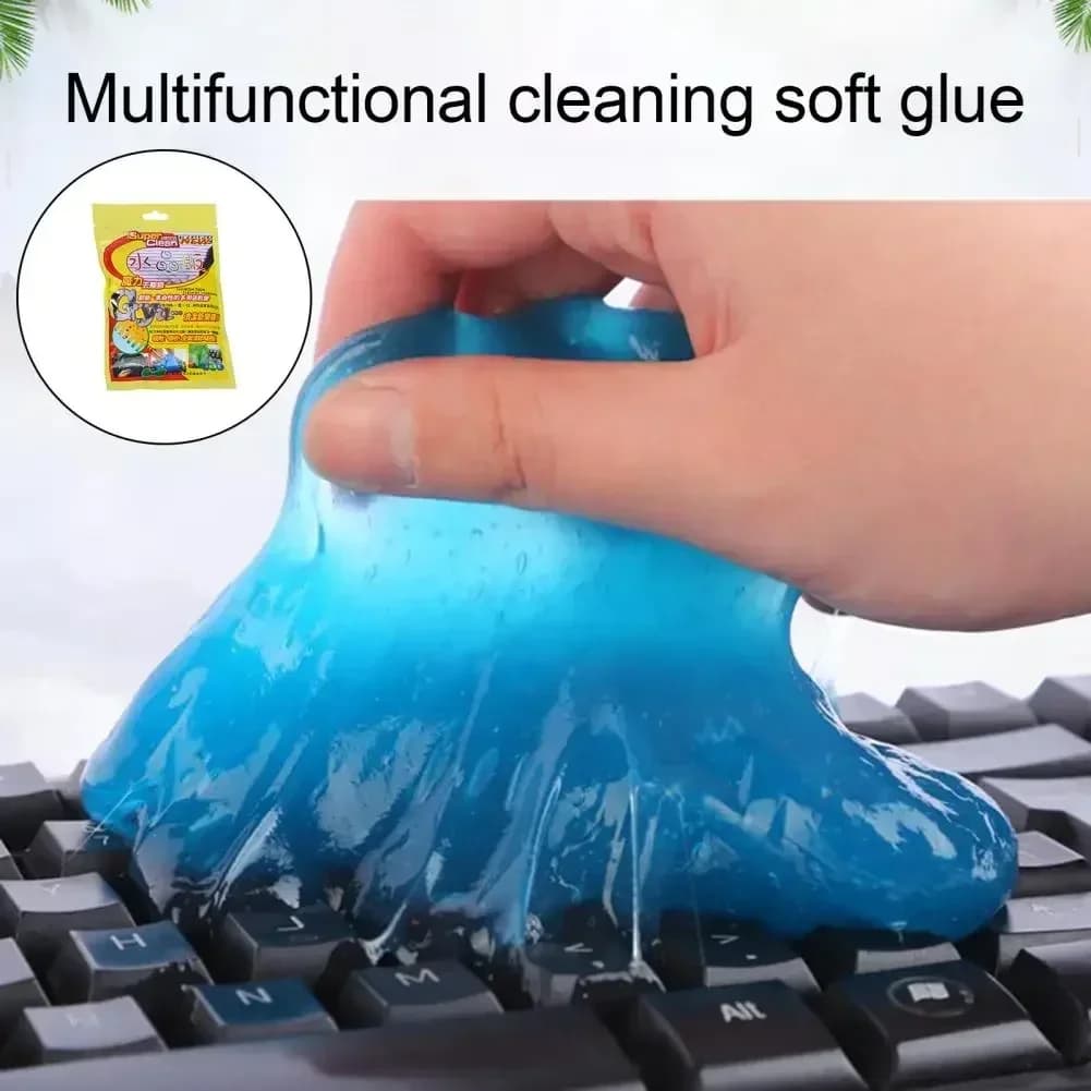Super Dust Clean Clay Dust Keyboard Cleaner Slime Toys Cleaning Gel Car Gel Mud Putty Kit for Laptop Cleanser Glue Cars Part