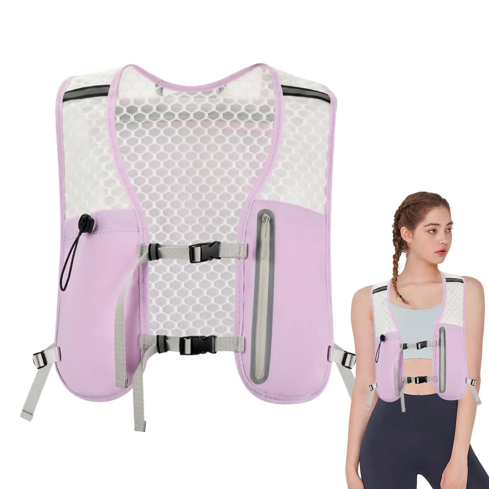 Water vest for running Woman running water backpack with adjustable shoulder strap Light phone bag for bladder