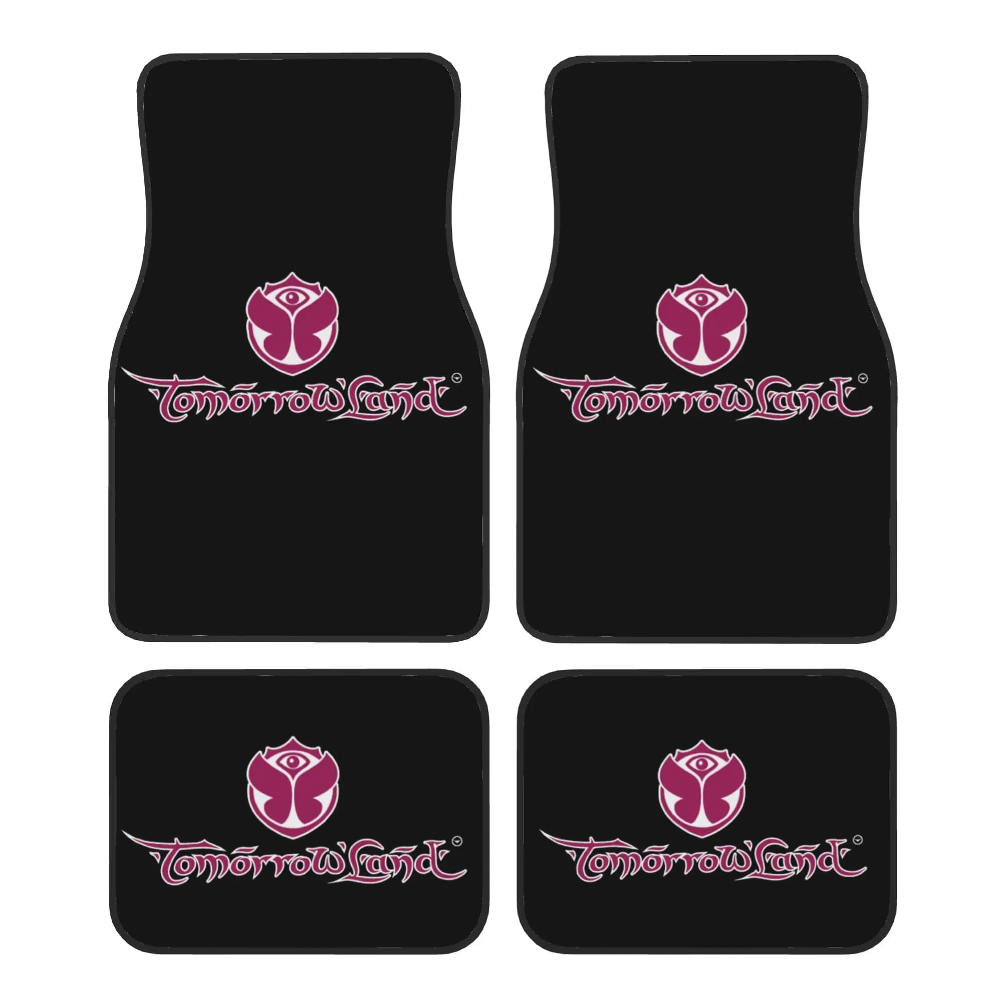 Crystal Velvet Car Floor Mats 4 Pcs Carpets Rugs Tomorrowland Electronic Dance Universal Car Front Rear Carpets Foot Mats