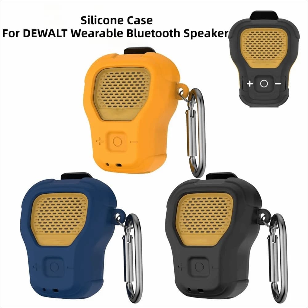 Custodia Protettiva Anti-caduta in Silicone con Texture Antiscivolo e Antiurto, Compatta con Laccetto per Altoparlante Bluetooth Indossabile DEWALT