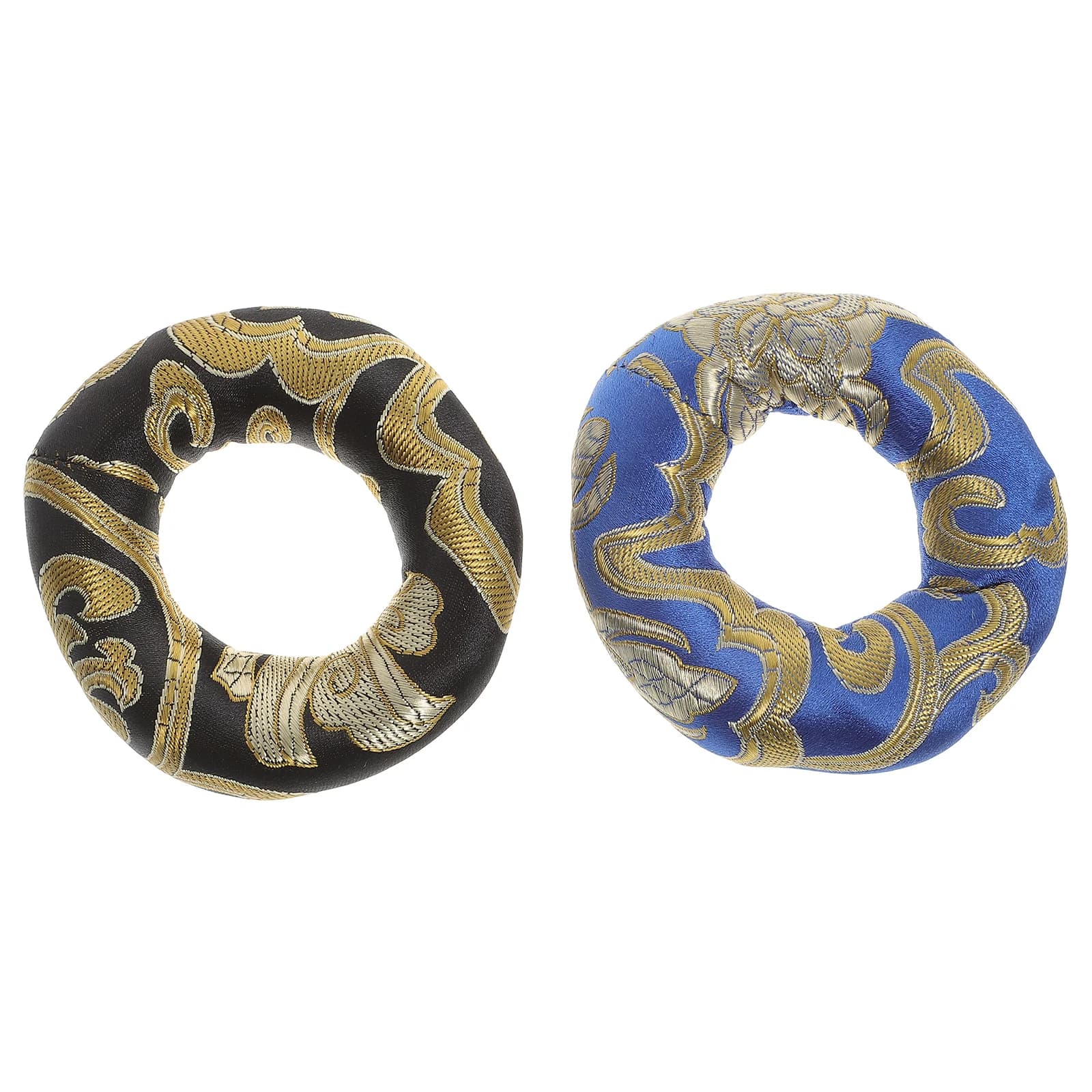 2 Pcs Cotton Bowl Holder Large Singing Cushion Pad Stand Gasket Support Tibetan for Ring