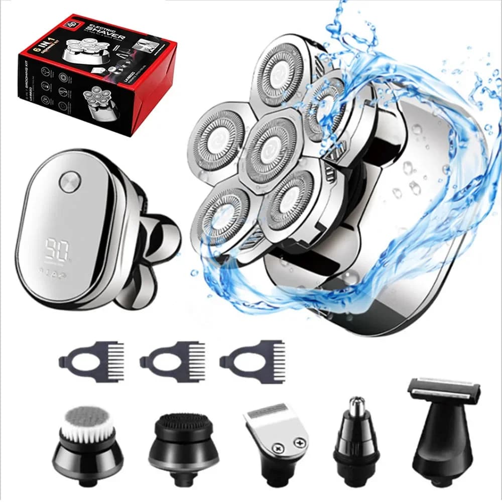Rechargeable Multifunction Razor for nose hair Digital display Wet and dry beard shaver