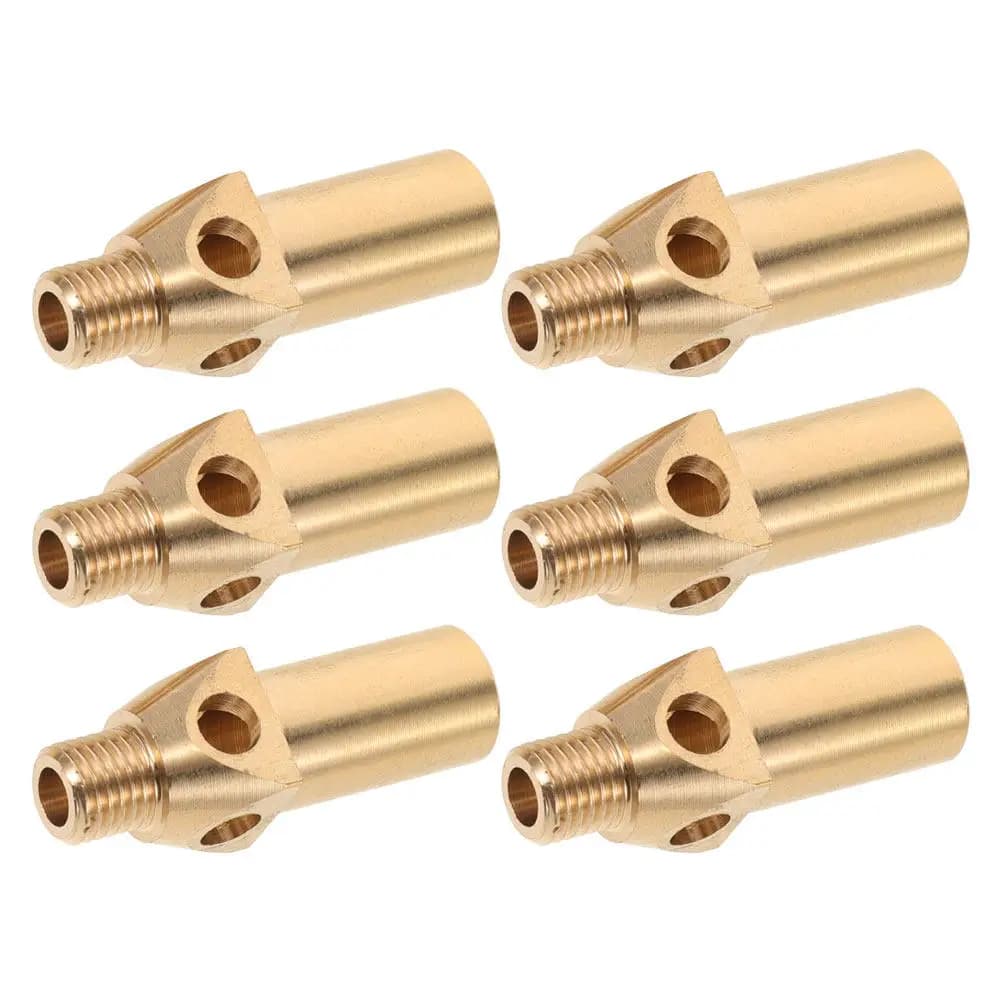 6 nozzles brass gas burner for propane grills, camping, wok stove, universal fitting for cylinder, reusable, high precision