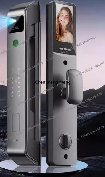 Serratura Intelligente con Riconoscimento Facciale Automatico, Rilevamento Impronte Digitali e Combinazione Elettronica