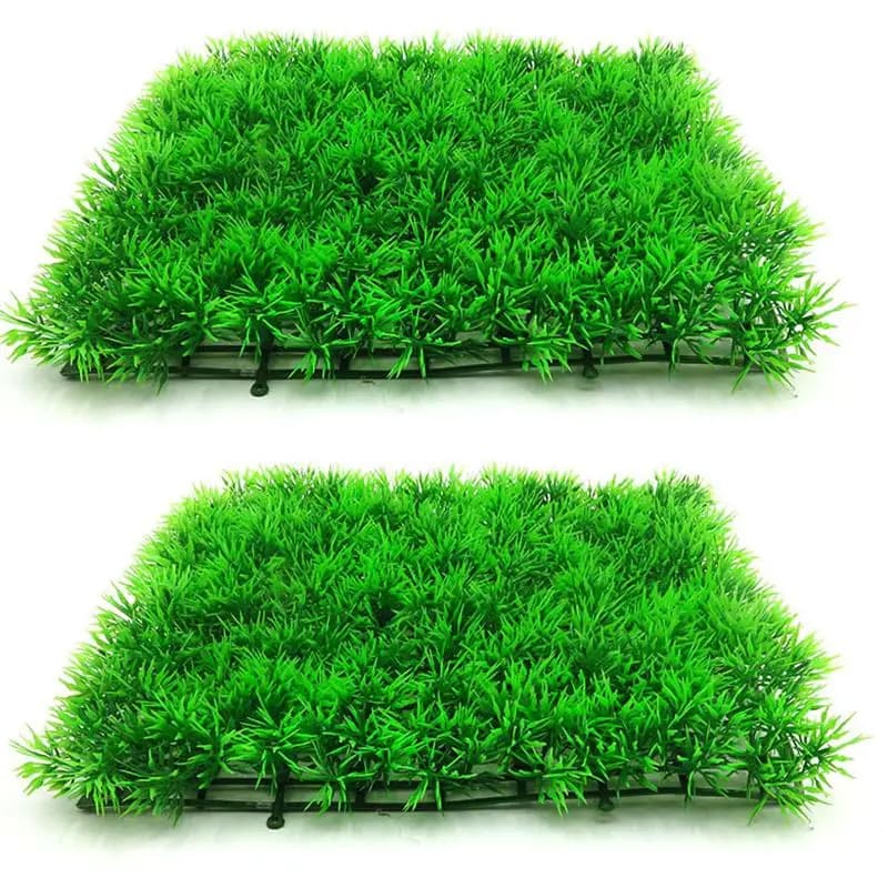 Erba verde artificiale Pianta Prato Turf Acquario acquatico Acquario Decorazione Falso muschio Acquario Ornamenti Acquario Forniture 25x25 cm