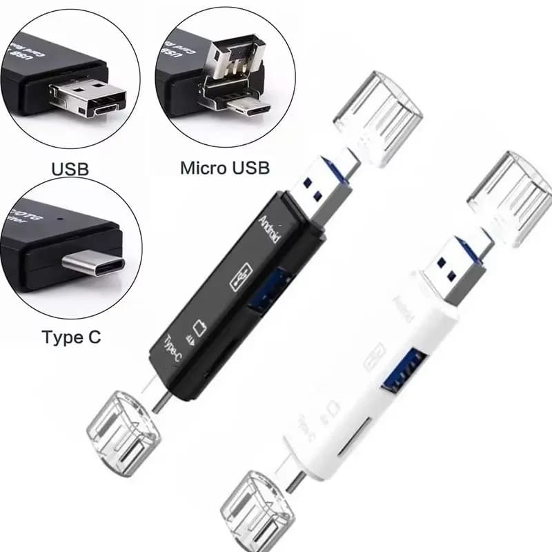 1/2/3/4pcs 5 In 1 Usb 3.1 Card Reader High Speed SD TF Micro SD Card Reader Type C USB C Micro USB Memory OTG Card Reader