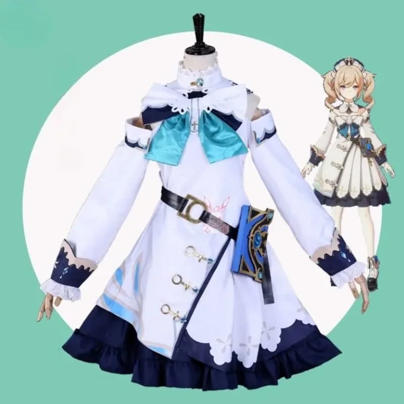 Yuanshen Cosplay Anime Suit Mund Barbara Cos Gioco Loli Girl Parrucca Set completo