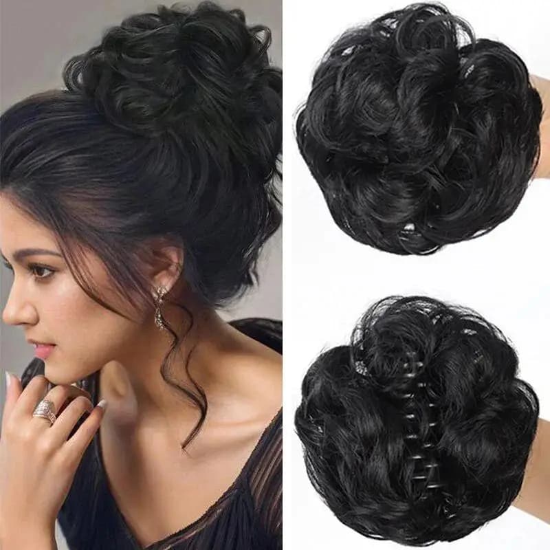 Coda di Cavallo Sintetica con Clip, Capelli Ricci Naturali e Voluminosi, Accessorio per Capelli da Donna, Strumento di Styling Realistico per Aumentare il Volume