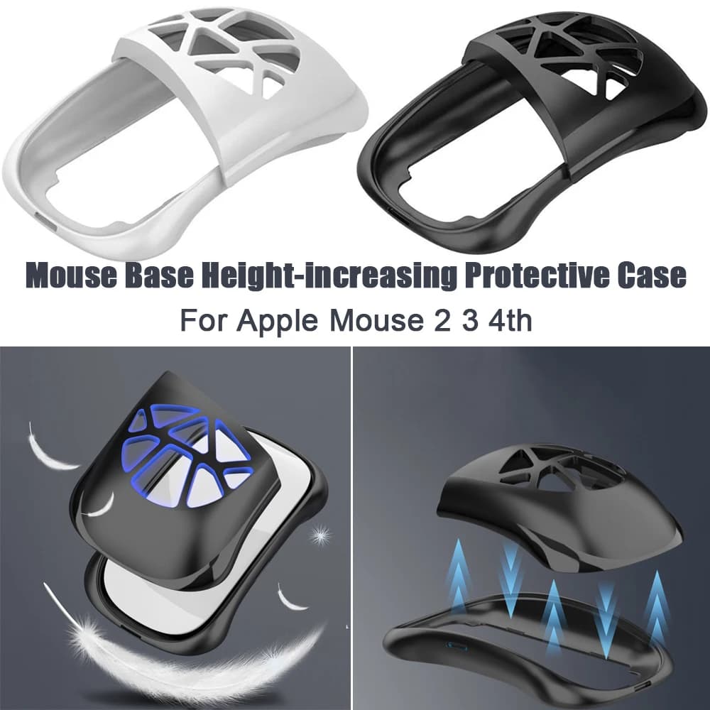Mouse Dock Custodia per mouse Guscio protettivo Tappetino per mouse ergonomico Allevia il dolore al polso Copertura per mouse Cuscinetti per poggiapolsi per Apple Mouse 2 3 4th