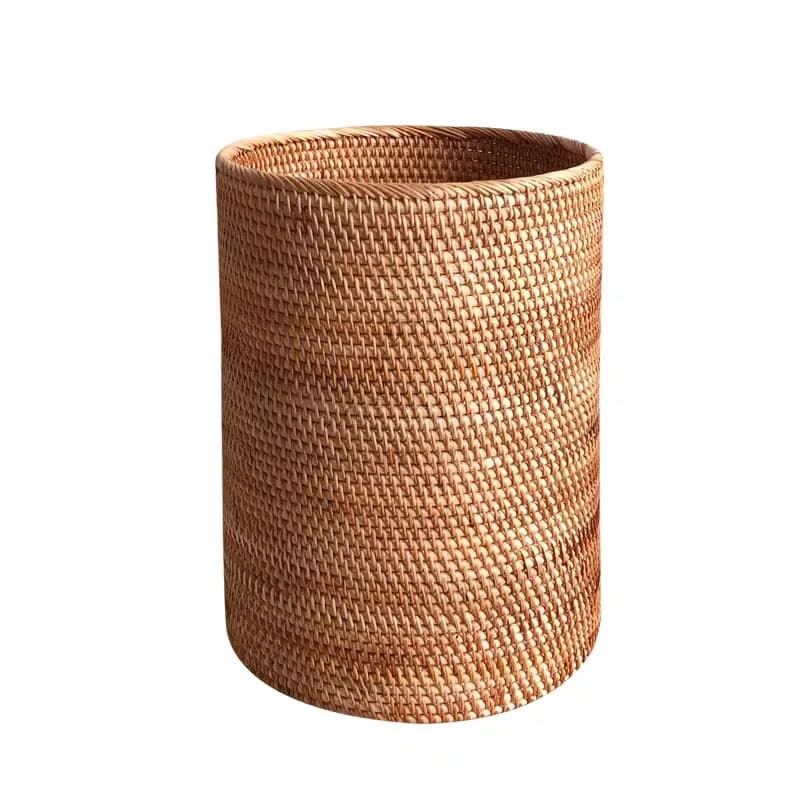 South East Asia rattan painting and calligraphy tube study storage basket scroll picture barrel calligraphy and painting basket