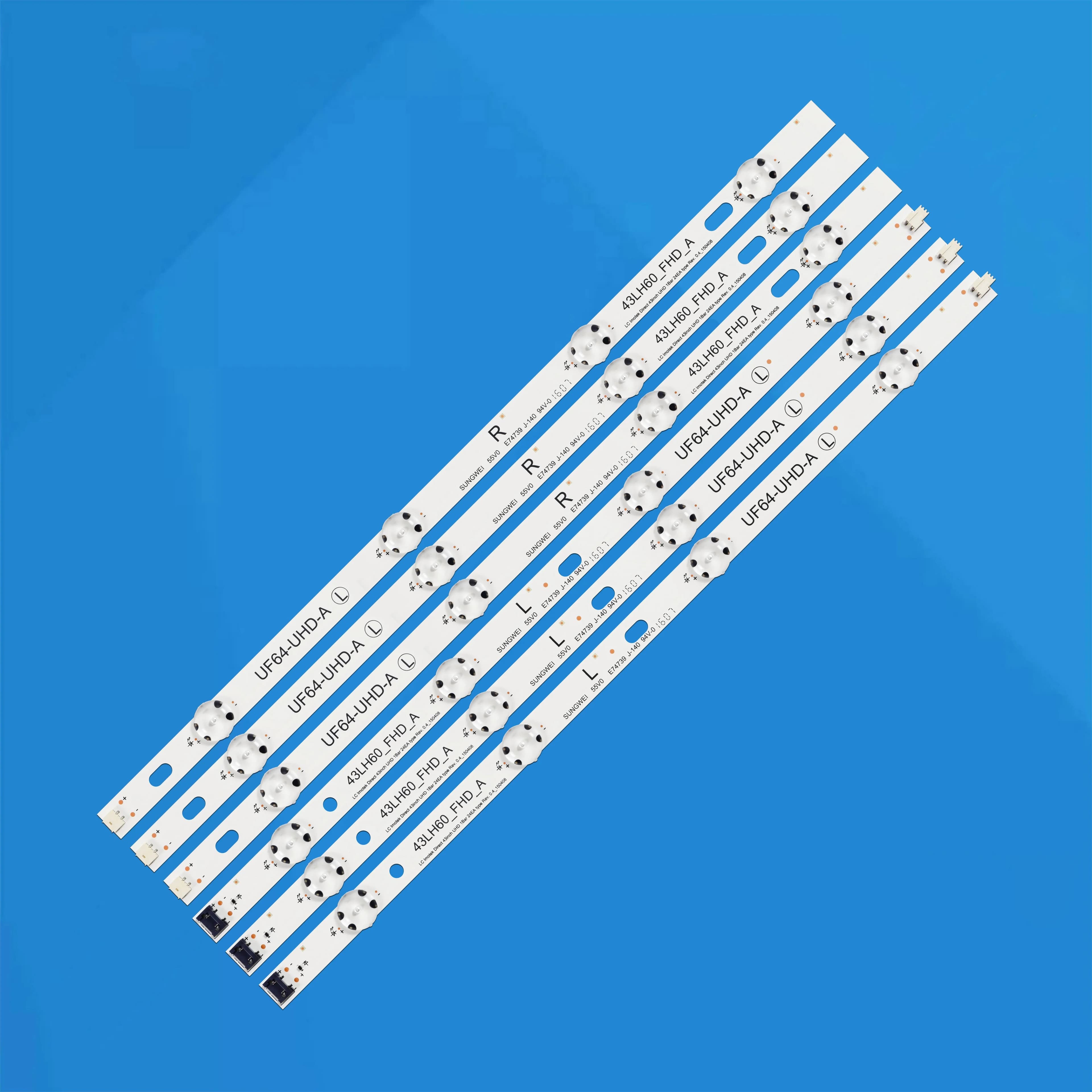 3 PCS LED backlight strip 43LH6040 43LH605T 43UF6100 43LH6047 43UF6400-CA EAV63452303 HC430DGG-SLNX1-211X NC430DGE NC430DUE-VUDN