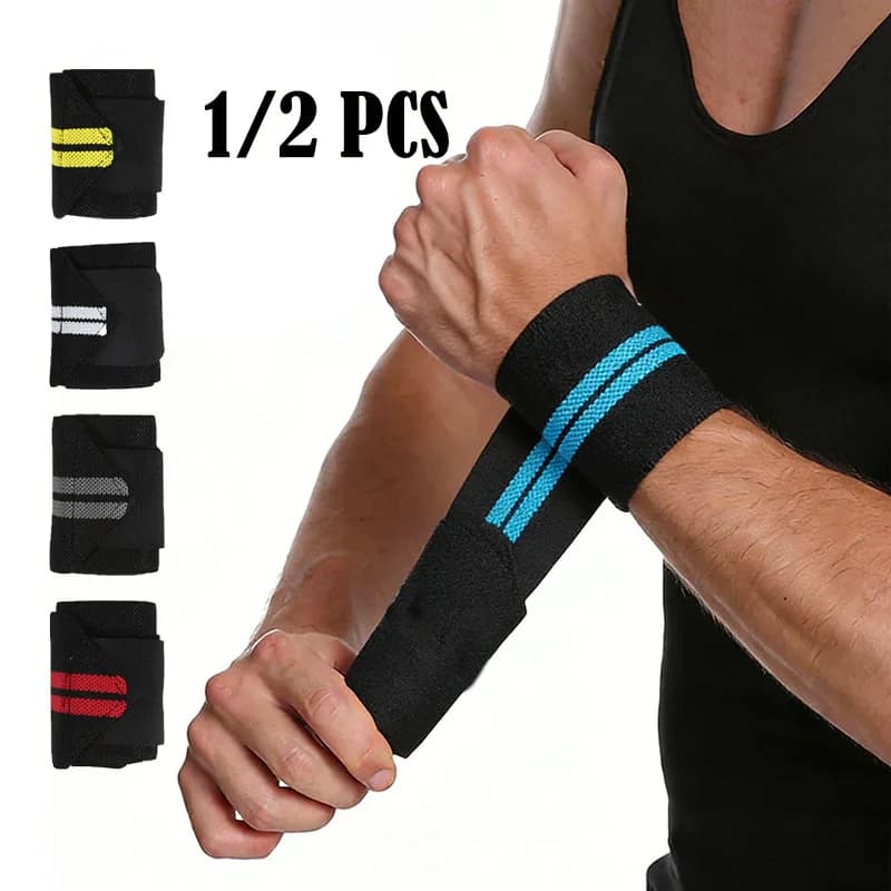1/2 Pezzi Fasce da Polso Professionali per Sollevamento Pesi - Supporto Robusto per Palestra, Fitness e Allenamento della Forza - Protezione Premium per i Polsi