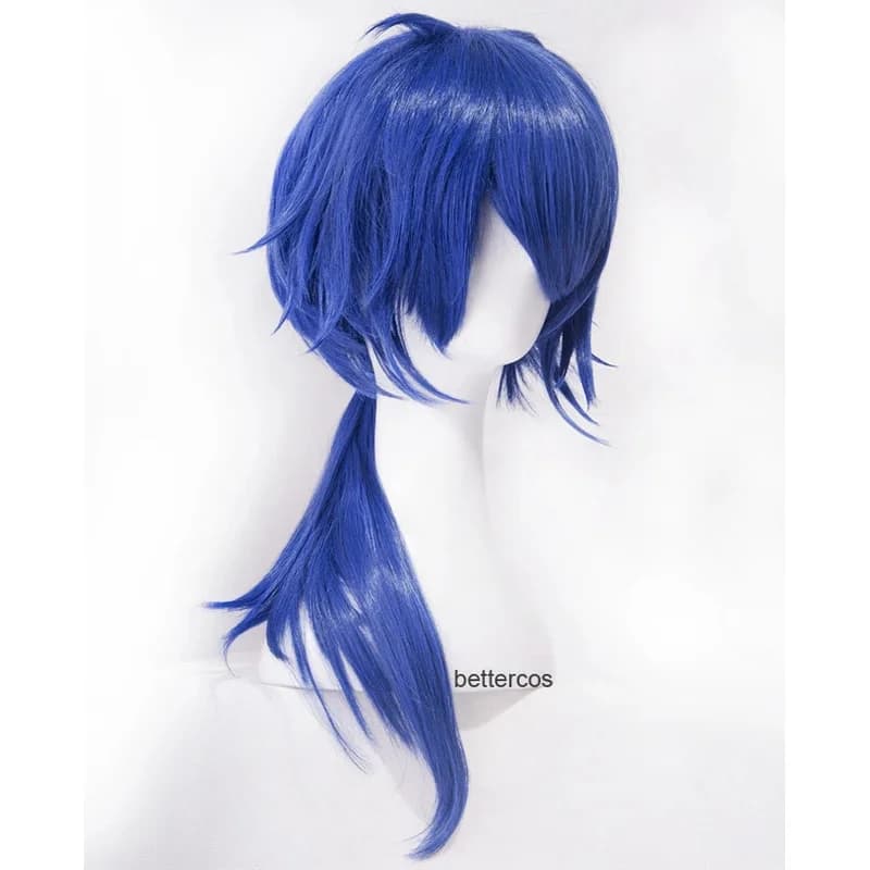 Divisione Rap Battle Ipnosi MIC Dice Arisugawa Cosplay 60 cm Blu Ondulato Resistente Al Calore Parrucche Sintetiche Dei Capelli + Protezione Della Parrucca