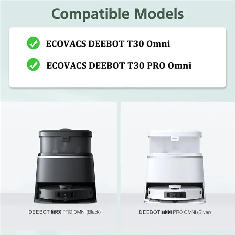 A06I Per Ecovacs Deebot T30 Omni, T30 PRO Omni Aspirapolvere Spazzola laterale principale Filtri HEPA Mop Sacchetti per la polvere in tessuto