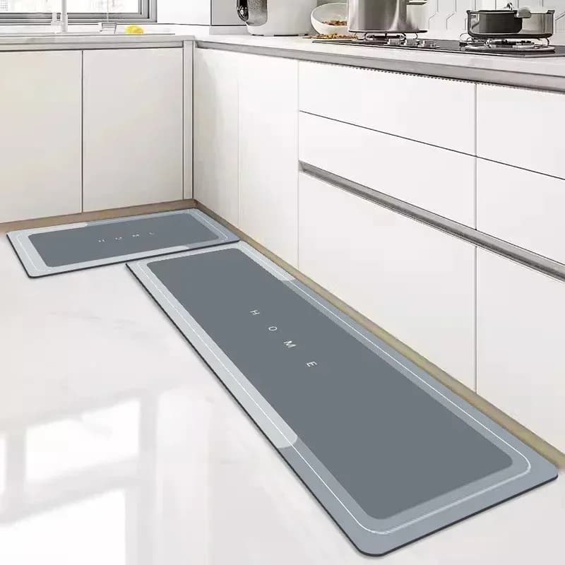 Tappetino in Diatomite VIKAMA Super Assorbente Antiscivolo per Cucina, Asciugatura Rapida, Tappeto per Ingresso, Soggiorno e Bagno