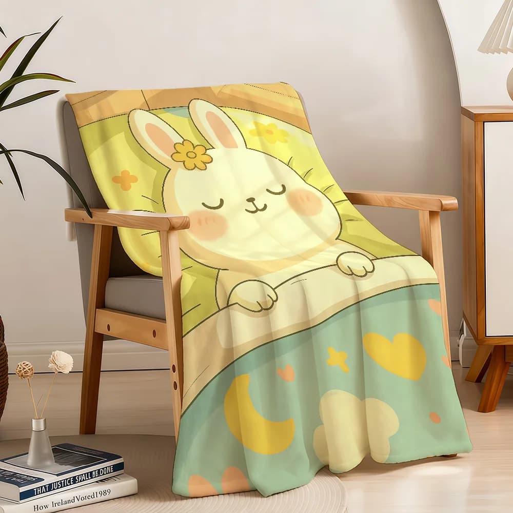 2sleep Cute Animal Blanket Throw Super Cosy Plush Living Room Sofa Couch Childish Birthday Gifts