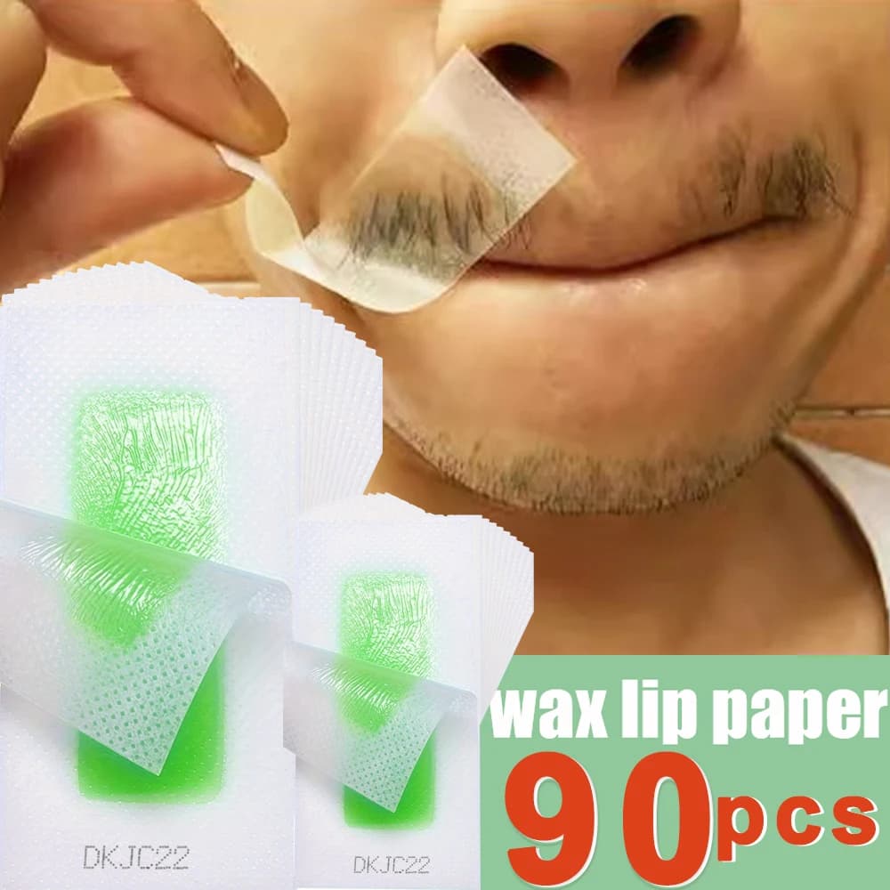 Kit di strisce per la depilazione delle labbra in cera naturale Kit di carta cerata per la depilazione professionale per lo strumento di bellezza della striscia di ceretta efficiente del viso del corpo delle gambe