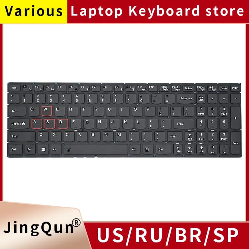 Nuova tastiera per Laptop russa americana per Lenovo Rescuer 151SK Y700-15ISK Y700-15ACZ Y700-17ISK Y700-15ISE SN20H54489 con retroilluminazione