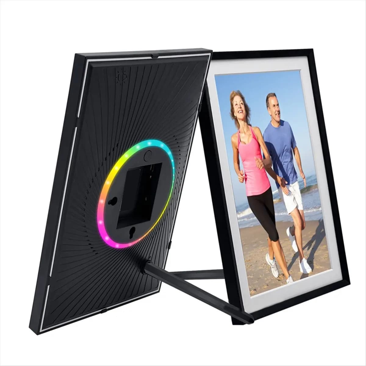 Cornice Digitale A73T 10.1 Pollici Frameo Cornice Fotografica Digitale WiFi 32GB di Memoria Schermo Touch HD IPS Rotazione Automatica LED Spina USA