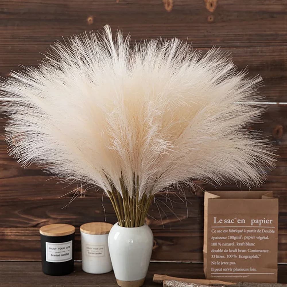Artificial Flowers Pampa Grass Bouquet for Wedding Party Decoration 45 cm Plant Simulation Fake Flower Reed Boho Home Decor