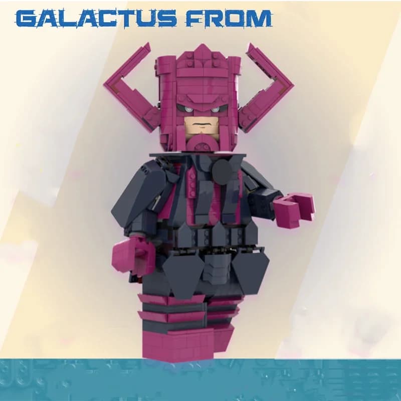 1097Pcs MOC Fantastices Four Galactuses DIY Model Building Blocks Birthday Toys Gift