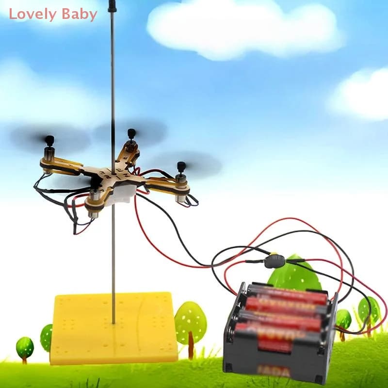 1 Set Technology Physics Teaching Tool Make 4 Sheets Drone Science Model for Children Helicopter Toy Learning Game Puzzle Toys