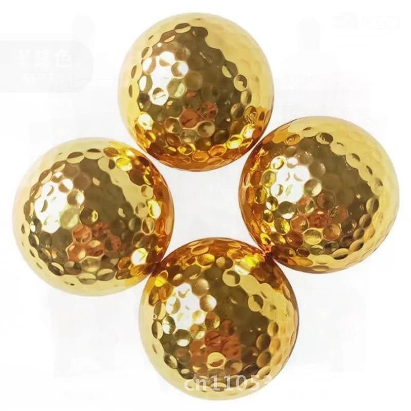 Pallina da golf placcata in oro Pallina da pratica Sarin a doppio strato placcata in argento 392 Materiale Surlyn a nido d'ape Elasticità 80+ Diametro 46 mm