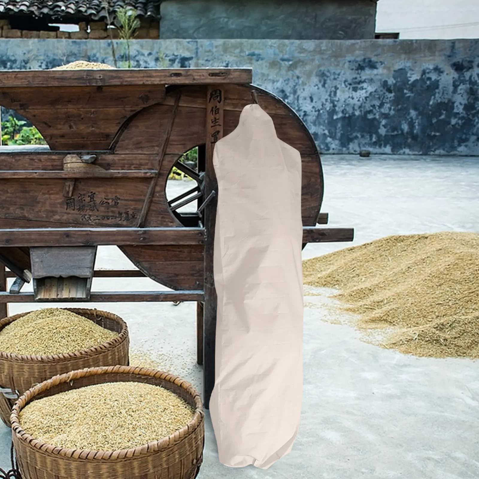 Electric Grain Mill Accessories Washable Drawstring Grain Mill Attachment Bag Heavy Duty Flour Sack Dust Collector Reusable