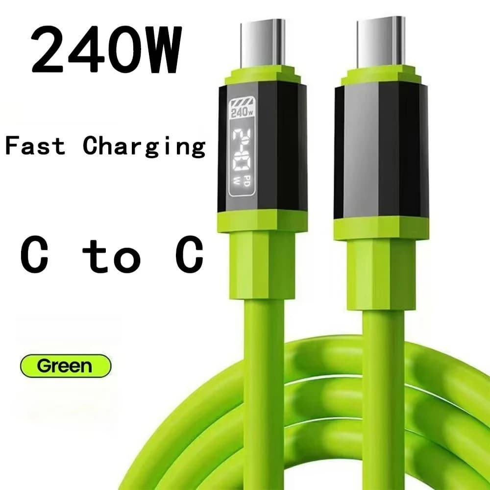 Cavo di ricarica super veloce USB Type C a Type C da 240W, cavo dati ad alta potenza, adattatore USB C 6A per Xiaomi, iPhone, Samsung